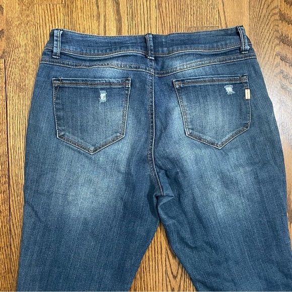 1822 Denim Adrianna Style Women's Blue Jeans Frayed Size 6 - Picture 7 of 11